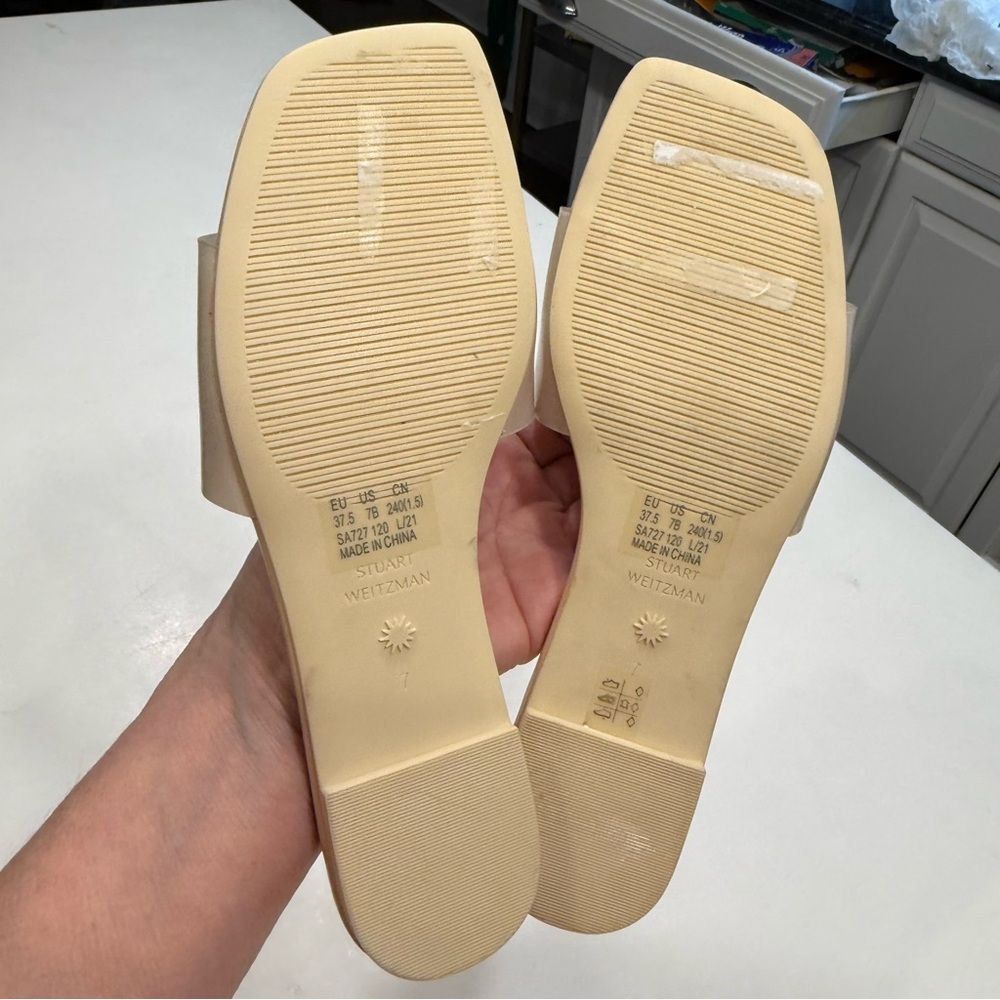 Stuart Weitzman 'Summer' Slide Sandal Rosewater Womens Size 7 NEW - Picture 12 of 12